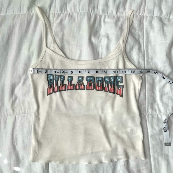 Billabong American Pride Logo Cropped Tank Top. Women's Size Small. July 4th - Picture 3 of 7
